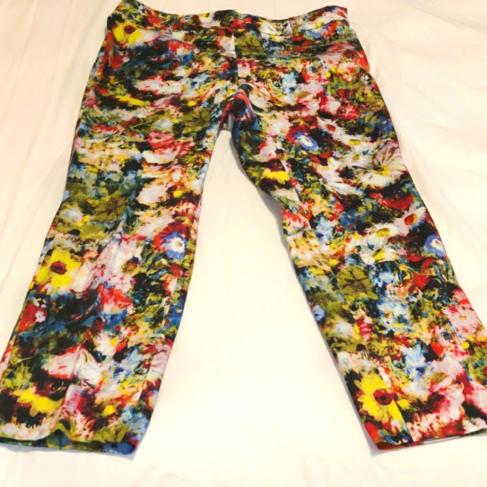 Multicolor Cropped Pants